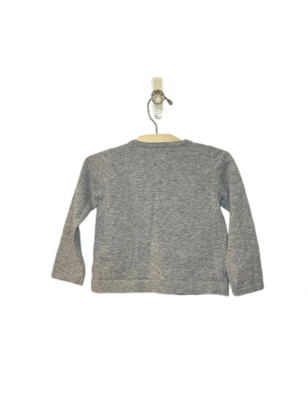 Gymboree 18-24m Baby Grey Sweater Cardigan with Gold Buttons